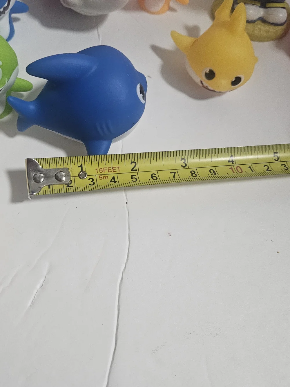 Baby Shark Bath Toy Lot - Multicolor Rubber Sharks
